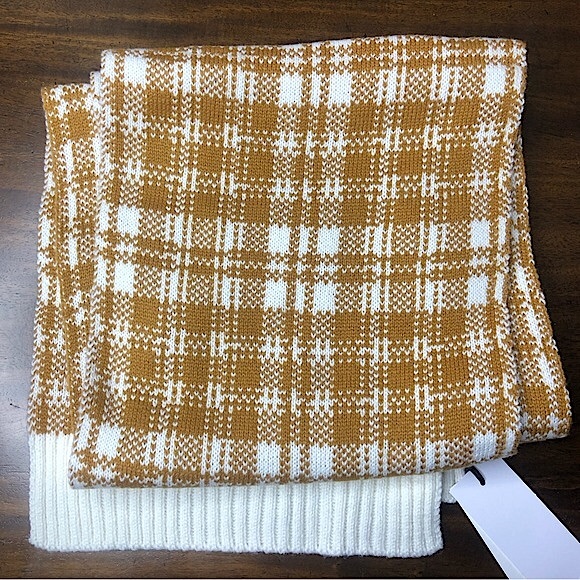 TIMBERLAND Plaid Flat Knit Scarf NWT - Picture 7 of 17